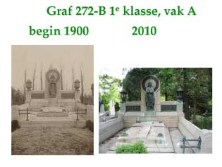 graf 272-B eerste klasse, vak A begin 1900 en 2010